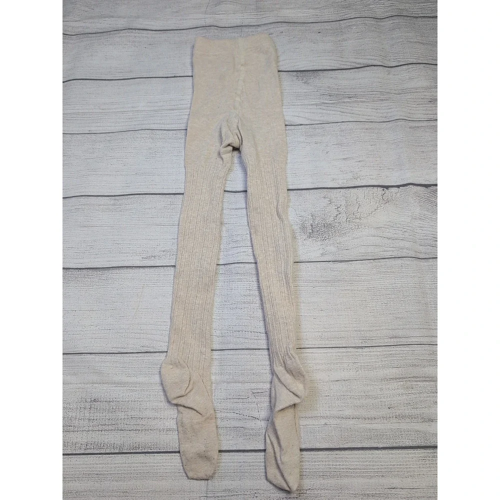 5/6 Next Oatmeal Cable Knit Tights